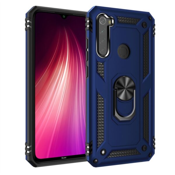 Θήκη Hybrid Shockproof Armor Case 360 Metal Rotating Ring-Car Holder Xiaomi Redmi Note 8 μπλέ