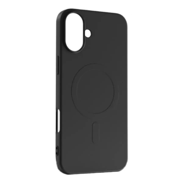 Θήκη Silicone Mag Cover case compatible with MagSafe for Apple iphone 16 black