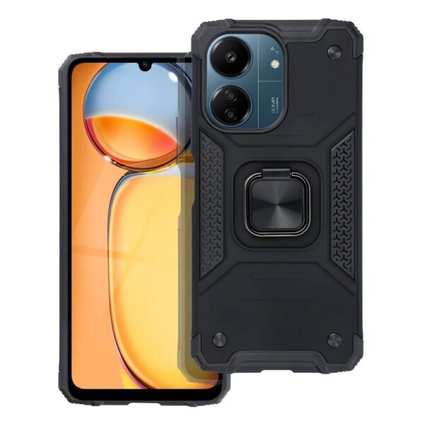 Θήκη Nitro Armor Case Metal Rotating Ring-Car Holder Xiaomi Redmi 13C/ Poco C65 μαύρο