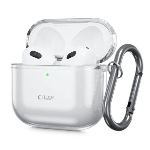 Θήκη σιλικόνης Tech-Protect Flexair Hook Apple Airpods 4 clear