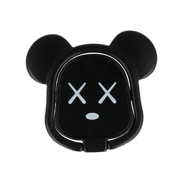 Universal Μεταλλικό Ring Holder BEAR με Δυνατότητα Kickstand μαύρο