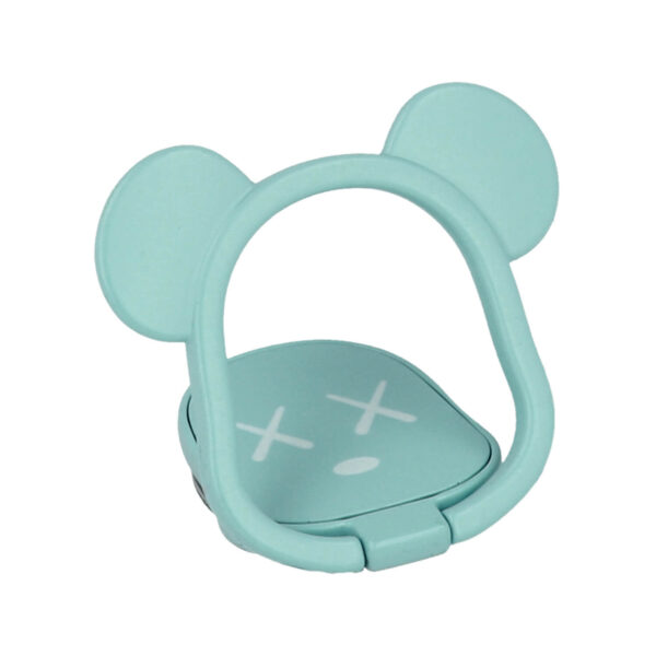 Universal Μεταλλικό Ring Holder BEAR με Δυνατότητα Kickstand γαλάζιο - Image 2