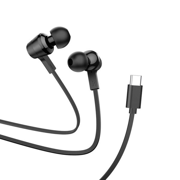 Ακουστικά Hoco M86 Earbuds Handsfree με Βύσμα Type C μαύρο