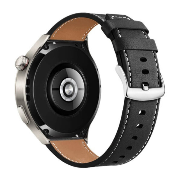 Λουράκι δερμάτινο Leather Watch Band 20mm μαύρο