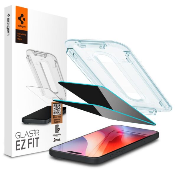 Προστατευτικό τζάμι Spigen® Ez Fit (2 Pack) για το Apple iphone 16 Pro Max privacy (AGL07908)