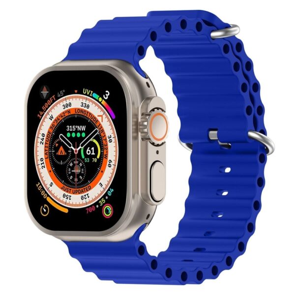 Λουράκι σιλικόνης Ocean Style silicone strap Apple Watch 1/2/3/4/5/6/7/8/9/10/SE/Ultra 1/2 (42/44/45/46/49MM) ocean blue