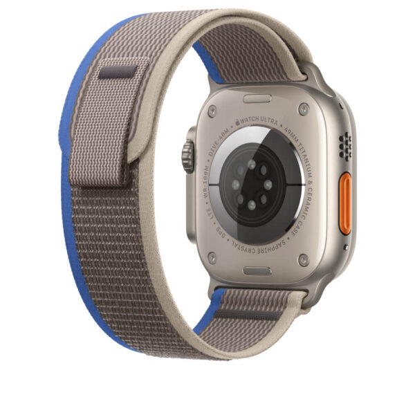 Λουράκι Nylon Apple Watch 1/2/3/4/5/6/7/8/9/10/SE/Ultra 1/2 (42/44/45/46/49MM) grey/blue