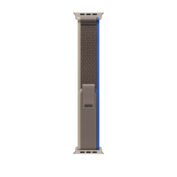 Λουράκι Nylon Apple Watch 1/2/3/4/5/6/7/8/9/10/SE/Ultra 1/2 (42/44/45/46/49MM) grey/blue - Image 2