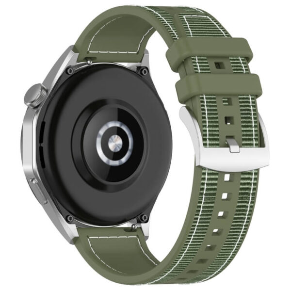 Λουράκι σιλικόνης Nylon Hybrid Braid Silicone Watch Band 20mm πράσινο - Image 2