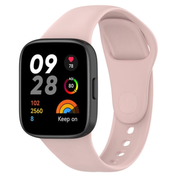 Λουράκι σιλικόνης Twill rubber strap for Redmi Watch 3 ροζ απαλό