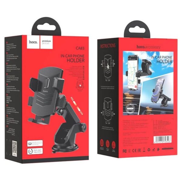 Bάση αυτοκινήτου Hoco CA83 Universal Car Mount μαύρο - Image 4