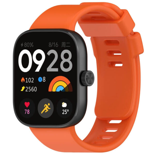 Λουράκι σιλικόνης Twill rubber strap for Redmi Watch 4/5 - Xiaomi Mi Smart Band 8 Pro orange