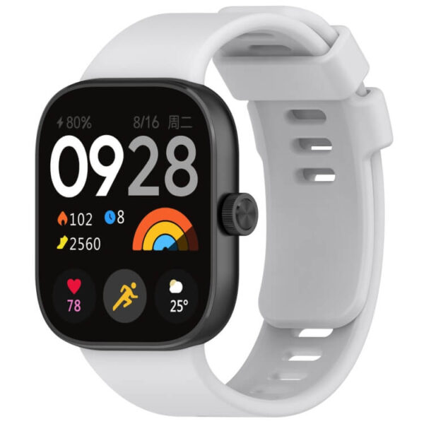 Λουράκι σιλικόνης Twill rubber strap for Redmi Watch 4/5 - Xiaomi Mi Smart Band 8 Pro grey