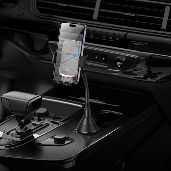 Bάση αυτοκινήτου Hoco H63 Utmost Cup Holder Universal Car Mount μαύρο - Image 2