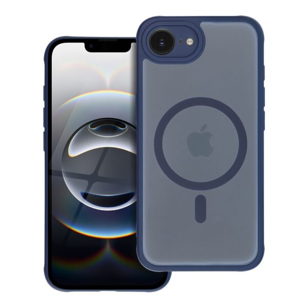 Θήκη Full Matte MagCover case compatible with MagSafe for Apple iphone 16E μπλε - Image 2