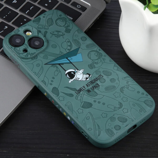 Θήκη Lovely Astronaut Back Cover Case Apple iphone 15 πράσινο - Image 2