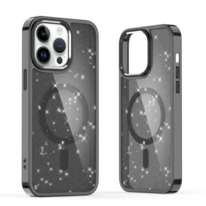 Θήκη Glitter Magnetic MagSafe Shockproof Case Apple iphone 13 Pro μαύρο
