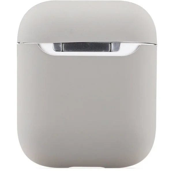 Θήκη σιλικόνης Solid Color Apple Airpods 1/2 ανοιχτό γκρι