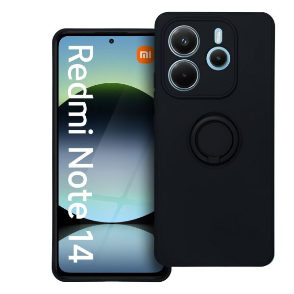 Θήκη Silicone Ring case for Xiaomi Redmi Note 14 5G μαύρο