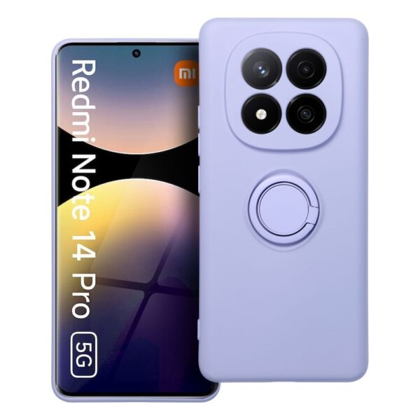 Θήκη Silicone Ring case for Xiaomi Redmi Note 14 Pro 5G βιολετί