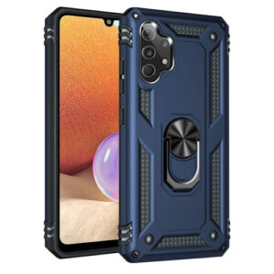 Θήκη Hybrid Shockproof Armor Case 360 Metal Rotating Ring-Car Holder Samsung Galaxy Α32 4G μπλε