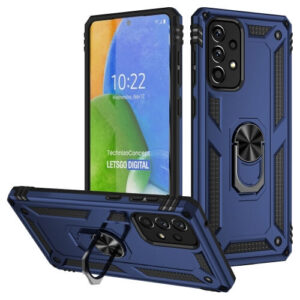 Θήκη Hybrid Shockproof Armor Case 360 Metal Rotating Ring-Car Holder Samsung Galaxy Α73 μπλε