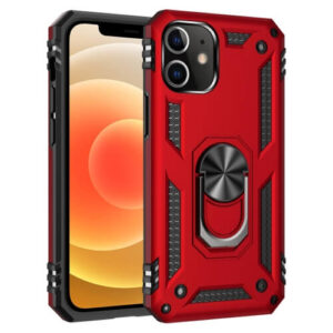Θήκη Hybrid Shockproof Armor Case 360 Metal Rotating Ring-Car Holder Apple Iphone 12 mini κόκκινο