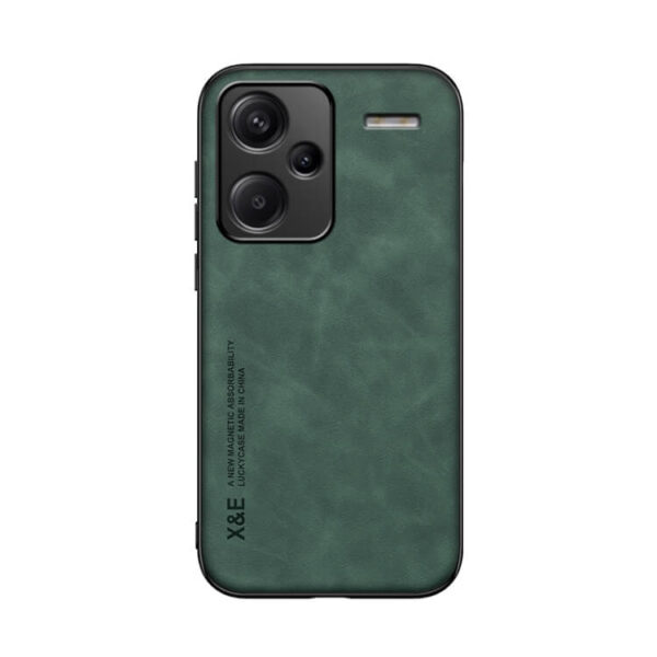 Θήκη Skin Feel Leather Case Xiaomi Redmi Note 13 Pro Plus 5G σκούρο πράσινο
