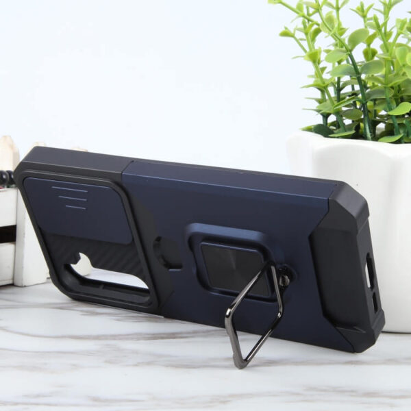Θήκη Camera Shield Card Slot Shockproof Armor Case Samsung Galaxy A55 μπλε - Image 2