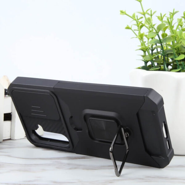 Θήκη Camera Shield Card Slot Shockproof Armor Case Samsung Galaxy A55 μαύρο - Image 2