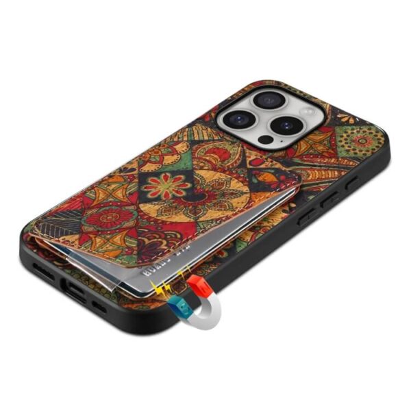 Θήκη Dual Card Slot Holder Case Apple iphone 16 Pro max autumn yellow - Image 3