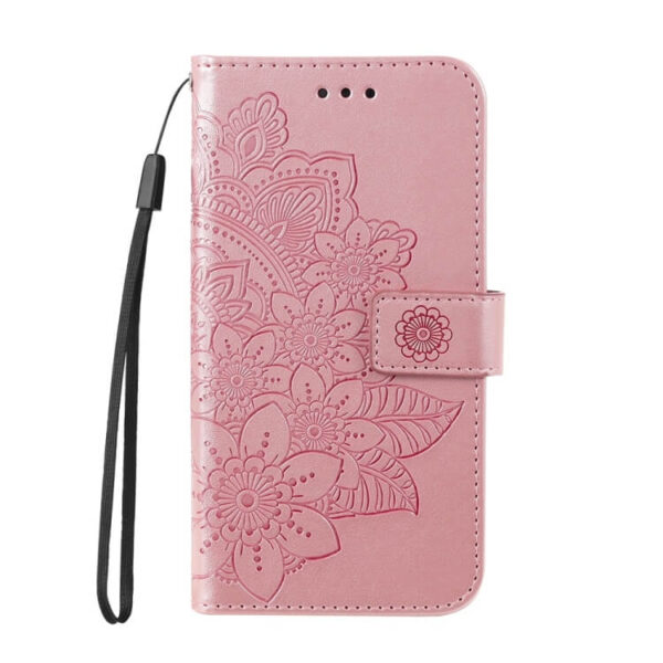 Θήκη Βιβλίο Seven-Petal Flowers Case Xiaomi Redmi Note 14 Pro 5G/14 Pro plus 5G /Poco X7 5G ροζ χρυσό