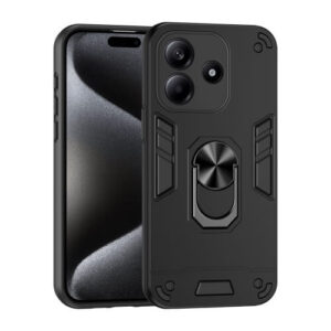 Θήκη Shockproof Metal Ring Holder Xiaomi Redmi Note 14 5G μαύρο