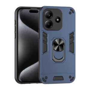 Θήκη Shockproof Metal Ring Holder Xiaomi Redmi Note 14 5G μπλε
