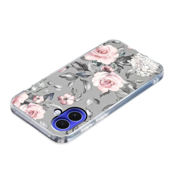 Θήκη Colorful Painting Pattern Back Cover Case Apple iphone 16 flowers on grey - Image 2