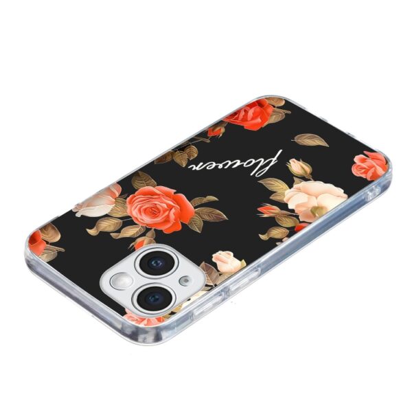 Θήκη Colorful Painting Pattern Case Apple iphone 14 flowers on black - Image 2