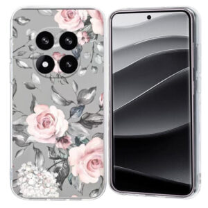 Θήκη Colorful Painting Pattern Case Xiaomi Redmi Note 14 Pro Plus 5G flowers on grey