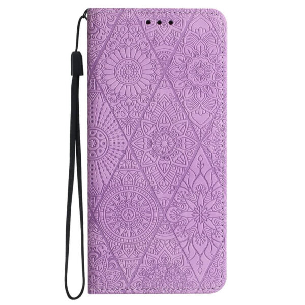 Θήκη Βιβλίο Ethnic Embossed Adsorption Case Xiaomi Redmi 14C/ Poco C75 βιολετί - Image 2