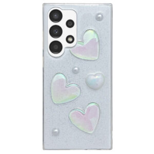 Θήκη Glitter Love Epoxy Case Samsung Galaxy A13 4G/A32 5G white heart/διάφανο