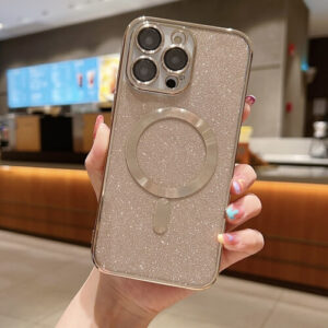 Θήκη Glitter Electroplating MagSafe Case Apple iphone 14 Pro Max χρυσό