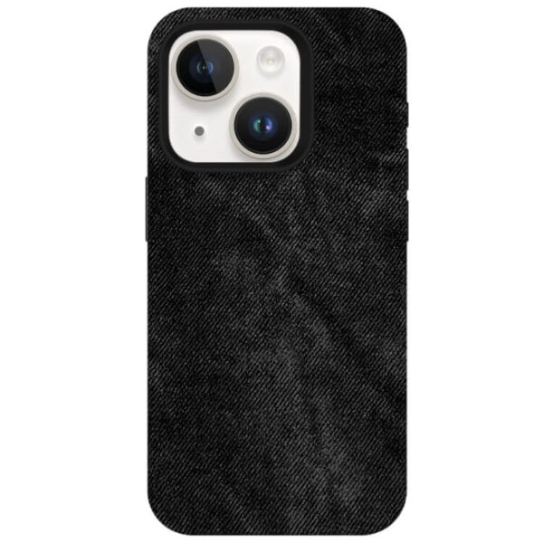 Θήκη Skin Feel Denim Leather MagSafe Case Cover Apple iphone 13/14 μαύρο - Image 2