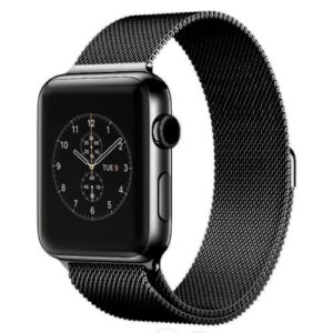 Λουράκι μεταλλικό Milanese Metal Watch Band Apple Watch 2/3/4/5/6/7/8/9/10/SE (38/40/41/42MM) black