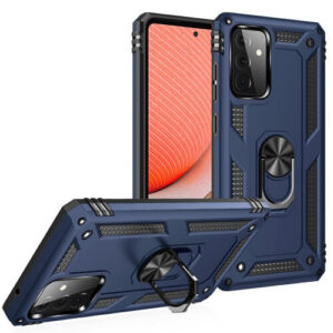 Θήκη Hybrid Shockproof Armor Case 360 Metal Rotating Ring-Car Holder Samsung Galaxy Α72 μπλε