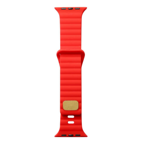 Λουράκι Gold Buckle Apple Watch 1/2/3/4/5/6/7/8/9/10/SE/Ultra 1/2 (42/44/45/46/49MM) red - Image 2