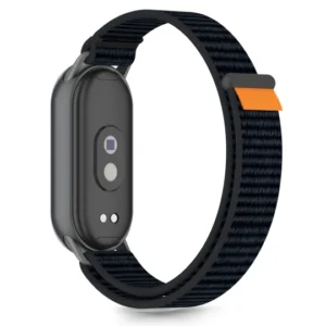 Λουράκι Tech-Protect Nylon Stripe Xiaomi Smart Band 8/9/10/NFC μαύρο/πορτοκαλί