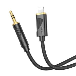 Καλώδιο Aux Hoco UPA30 Jack 3,5 mm to Lightning 1m μαύρο