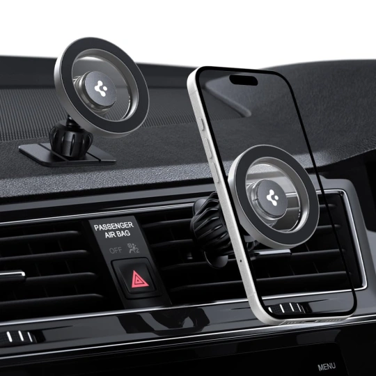 Βάση αυτοκινήτου Spigen MFT13 Magnetic Magsafe Dashboard & Vent Car Mount Holder silver (ACP08315) - Image 3