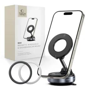 Bάση αυτοκινήτου Tech-Protect N60 Magnetic Magsafe Windshield & Dashboard Car Mount μαύρο