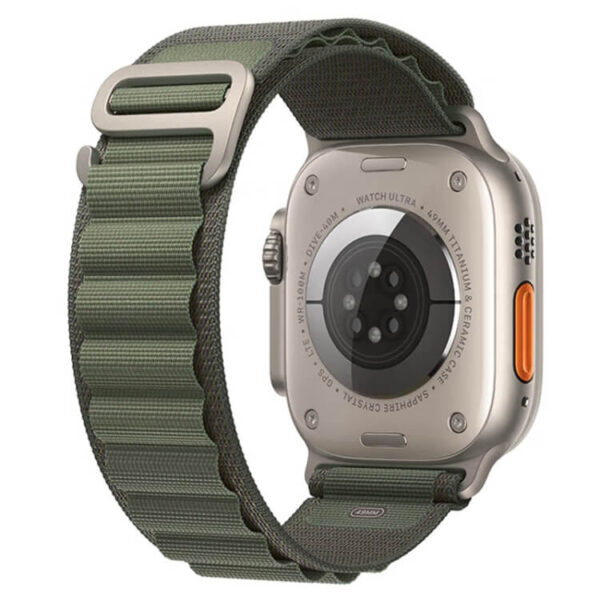 Λουράκι Nylon Pro Apple Watch 1/2/3/4/5/6/7/8/9/10/SE (38/40/41/42MM) olive green - Image 2