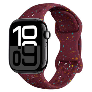 Λουράκι Butterfly Buckle Camouflage Apple Watch 1/2/3/4/5/6/7/8/9/10/SE/Ultra 1/2 (42/44/45/46/49MM) wine red